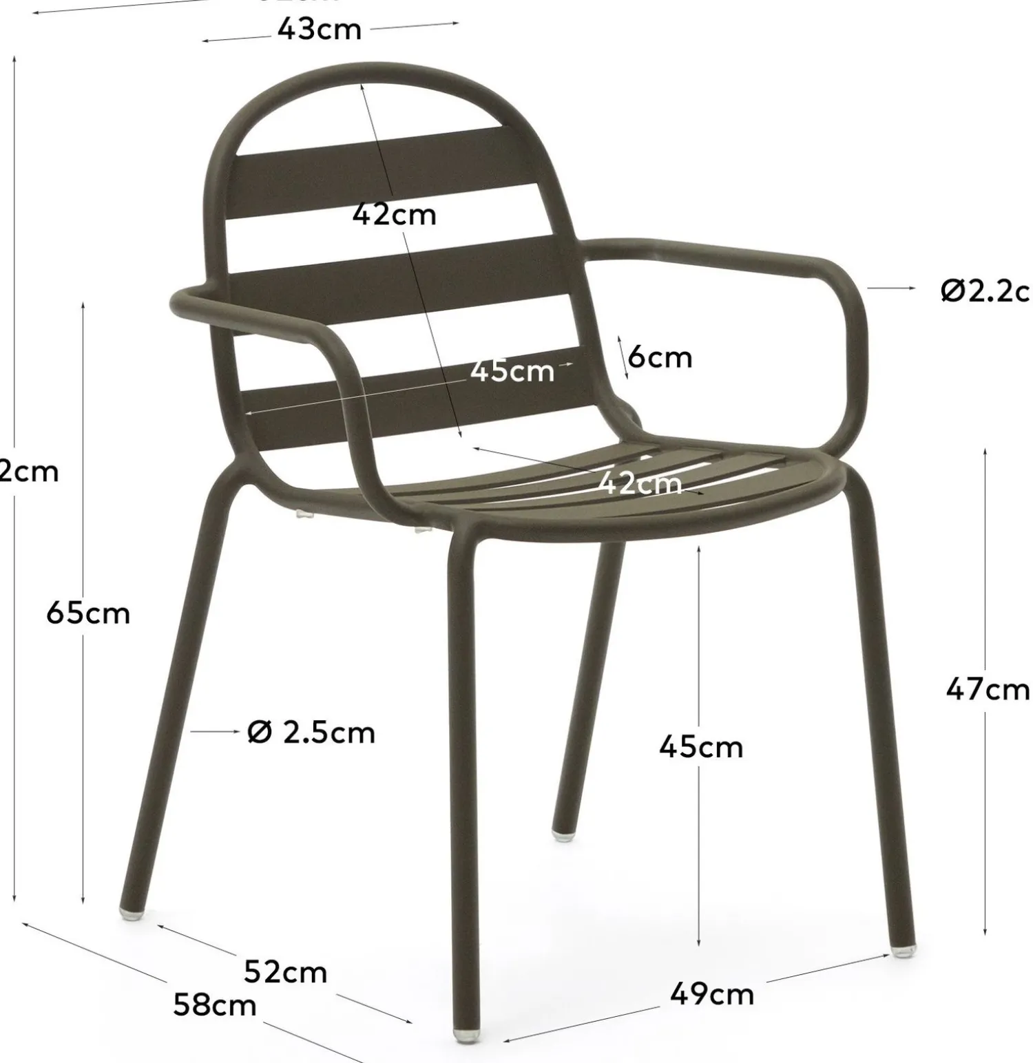 Tuinstoelen-Kave Home Joncols Tuinstoel Groen