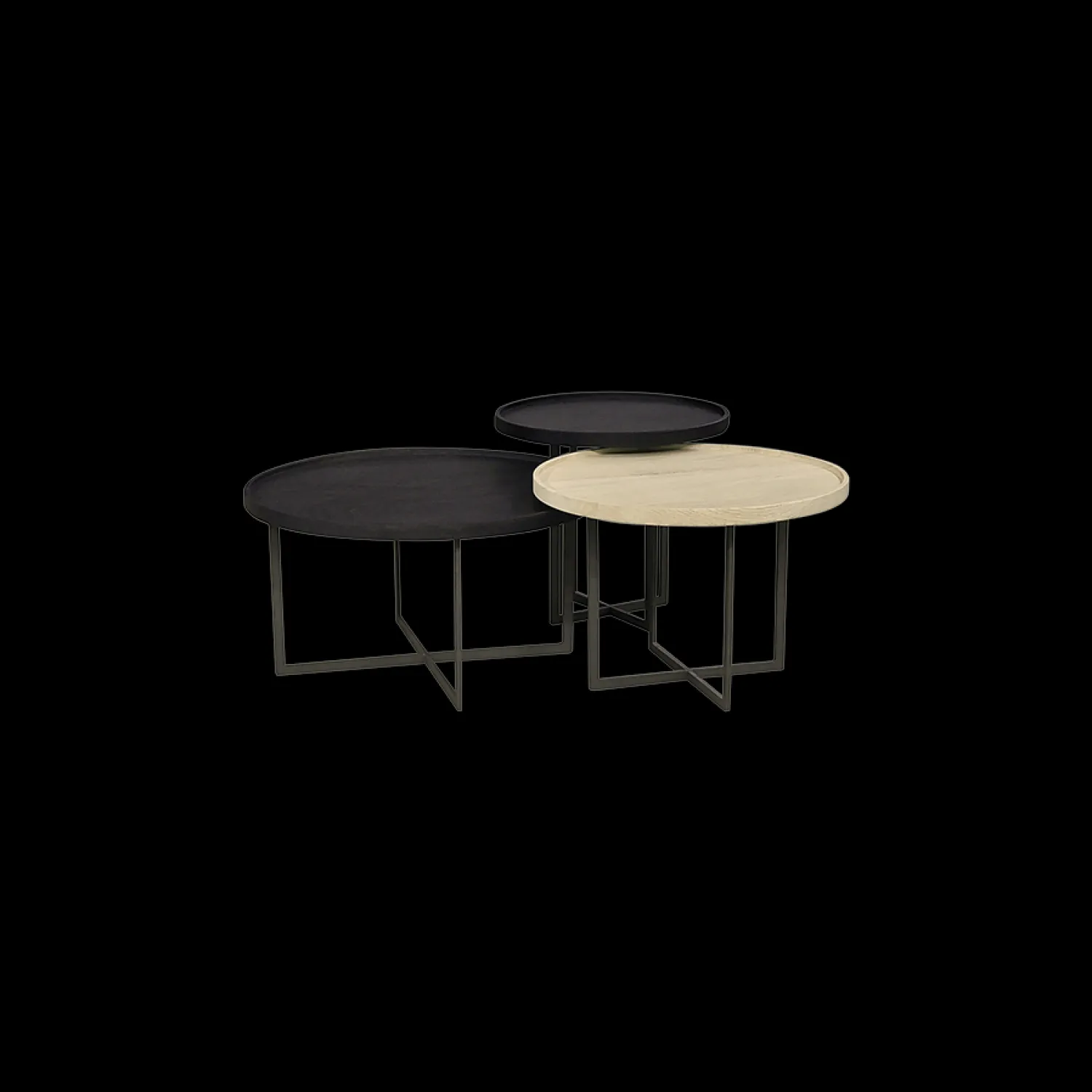Houten Salontafels|Ronde Salontafels-Eijerkamp Collectie Joris Salontafel Naturel