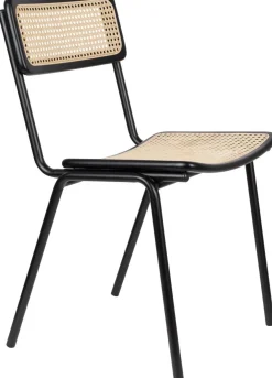 Eetkamerstoelen Zonder Armleuning-Zuiver Jort (set van 2) Eetkamerstoel Black, Natural