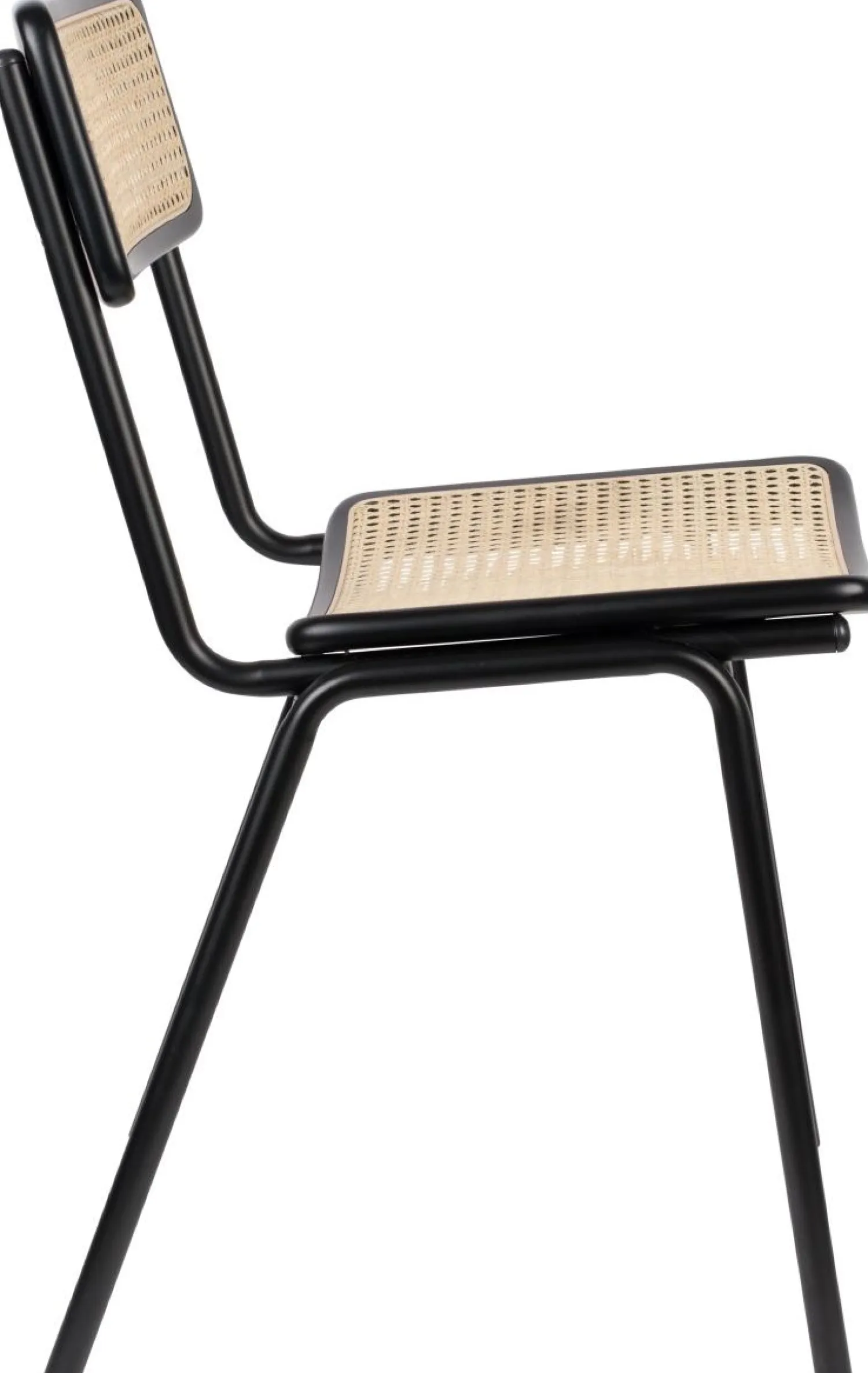 Eetkamerstoelen Zonder Armleuning-Zuiver Jort (set van 2) Eetkamerstoel Black, Natural