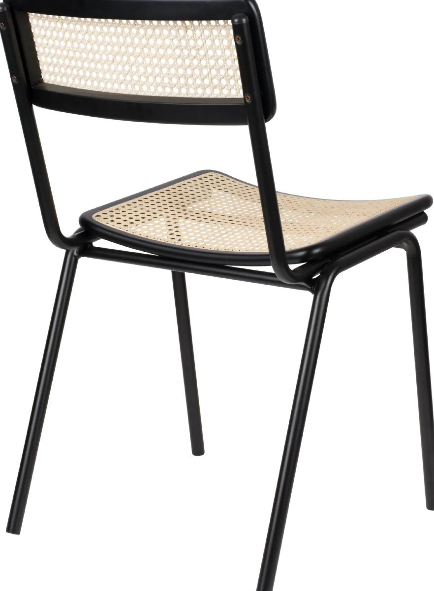 Eetkamerstoelen Zonder Armleuning-Zuiver Jort (set van 2) Eetkamerstoel Black, Natural