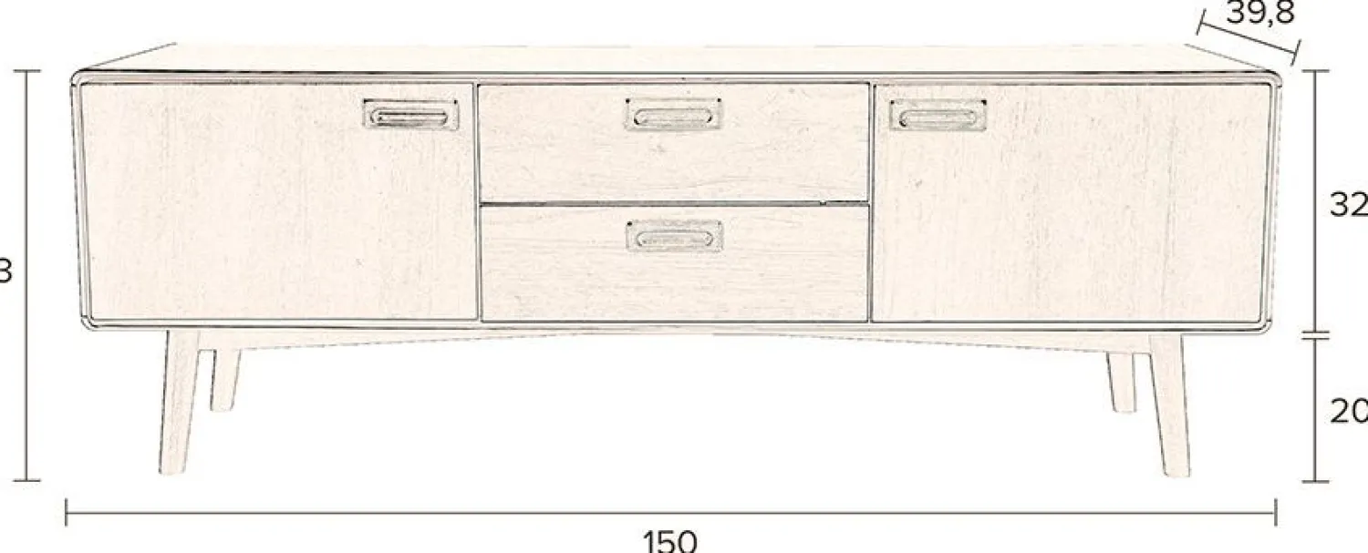 Dressoirs-Dutchbone Juju Dressoir Brown