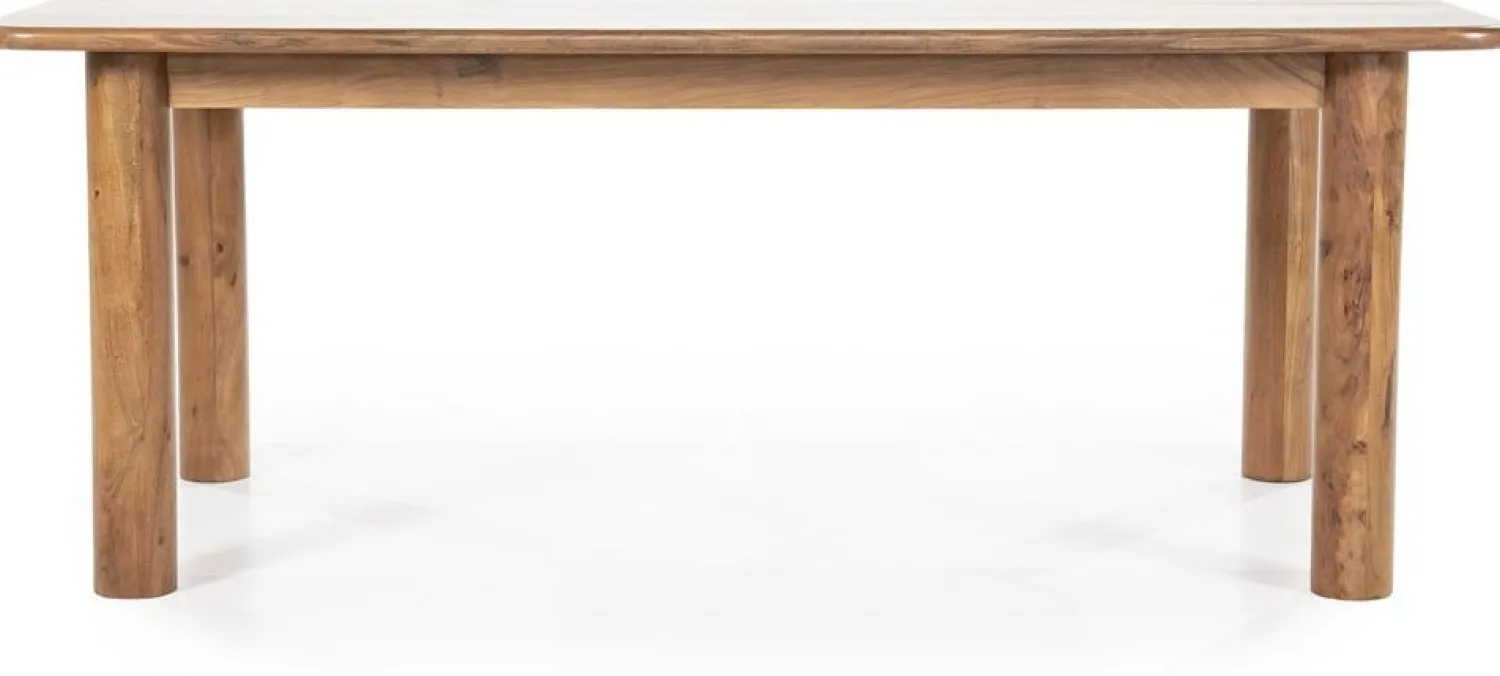 Houten Eettafels|Rechthoekige Eettafels-Eleonora Julian Eettafel Naturel