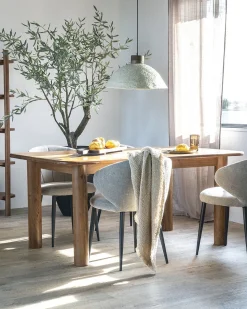 Houten Eettafels|Rechthoekige Eettafels-Eleonora Julian Eettafel Naturel