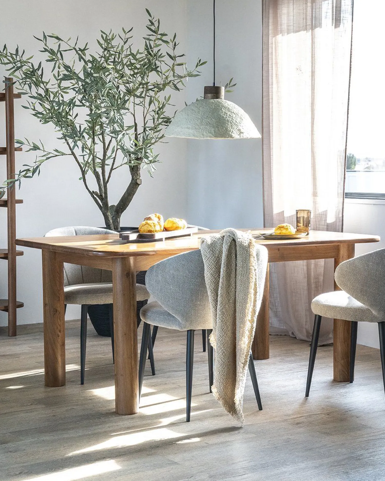 Houten Eettafels|Rechthoekige Eettafels-Eleonora Julian Eettafel Naturel