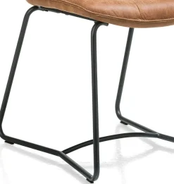 Eetkamerstoelen Zonder Armleuning|Eetkamerstoelen Met Armleuning-Henders en Hazel Julien Eetkamerstoel Cognac