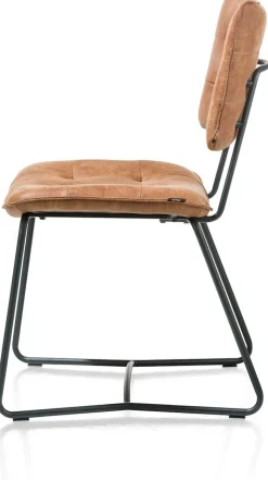 Eetkamerstoelen Zonder Armleuning|Eetkamerstoelen Met Armleuning-Henders en Hazel Julien Eetkamerstoel Cognac