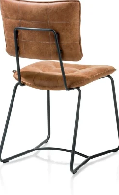 Eetkamerstoelen Zonder Armleuning|Eetkamerstoelen Met Armleuning-Henders en Hazel Julien Eetkamerstoel Cognac