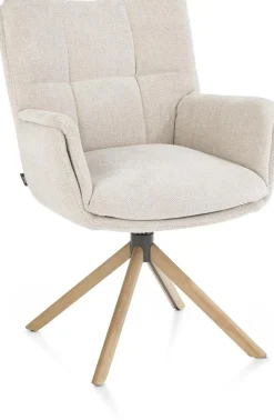 Eetkamerstoelen Met Armleuning-Henders en Hazel Juna Armstoel Creme