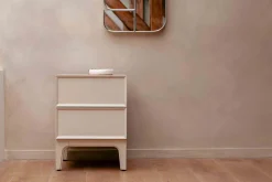 Houten Bijzettafels-Zuiver June Bijzettafel Beige