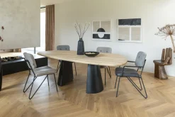Eetkamerstoelen Zonder Armleuning-XOOON June Eetkamerstoel Taupe