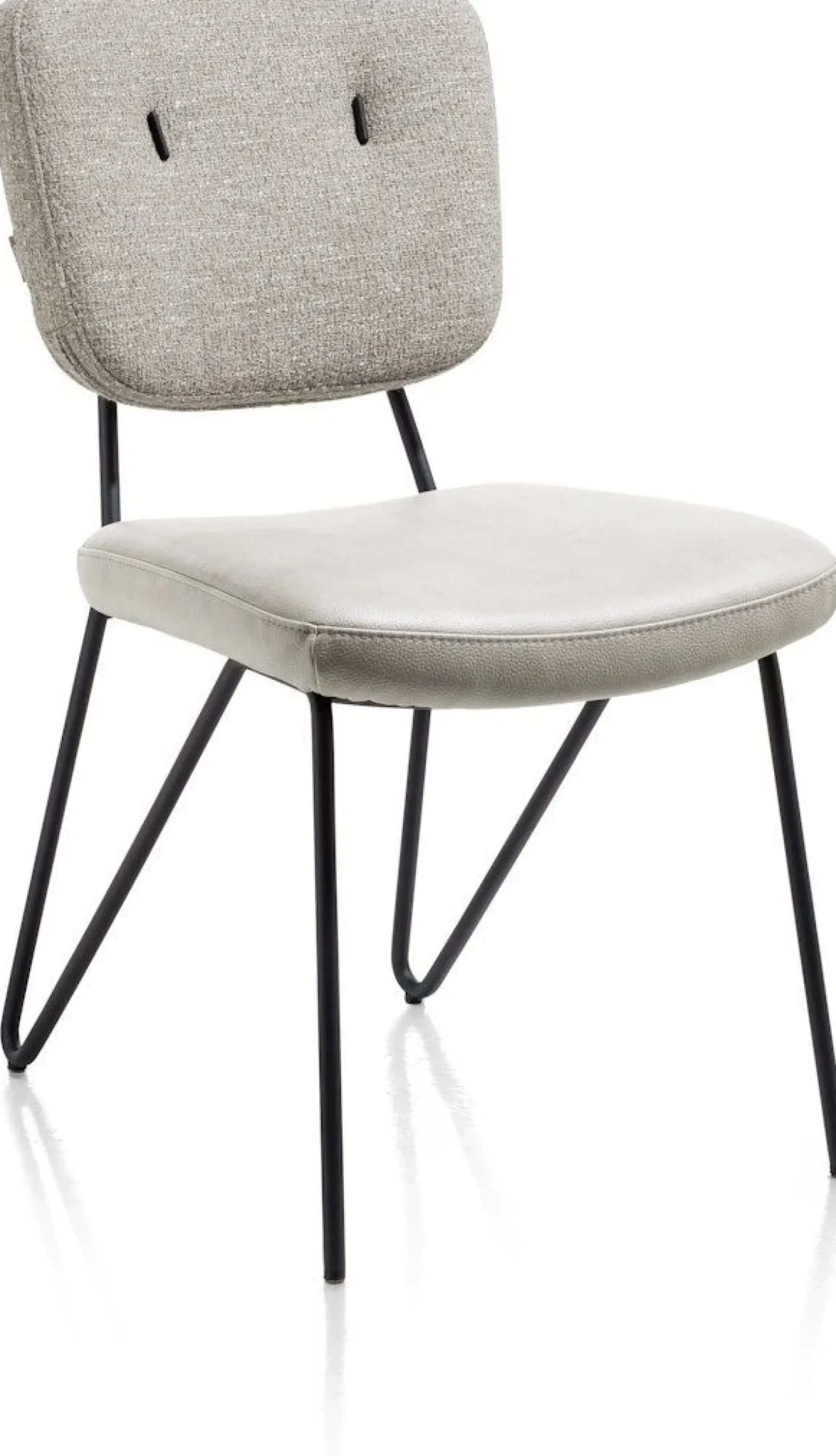 Eetkamerstoelen Zonder Armleuning-XOOON June Eetkamerstoel Taupe