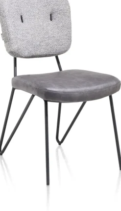 Eetkamerstoelen Zonder Armleuning-XOOON June Eetkamerstoel Licht grijs