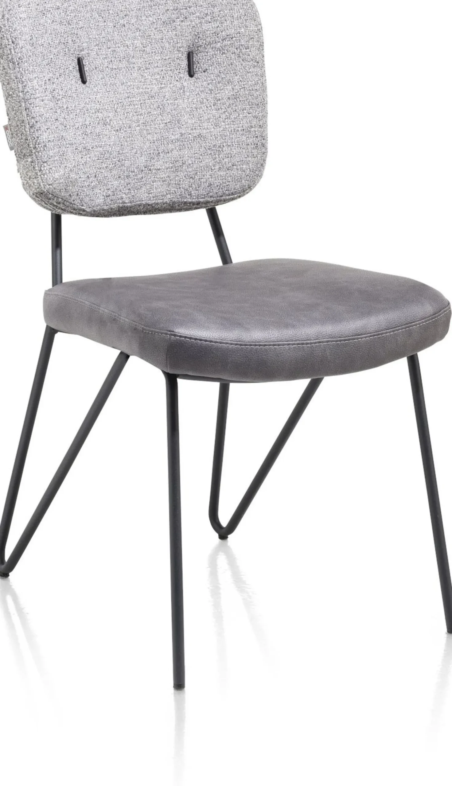 Eetkamerstoelen Zonder Armleuning-XOOON June Eetkamerstoel Licht grijs