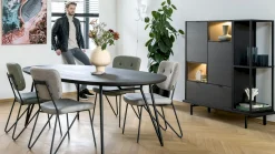 Eetkamerstoelen Zonder Armleuning-XOOON June Eetkamerstoel Licht grijs