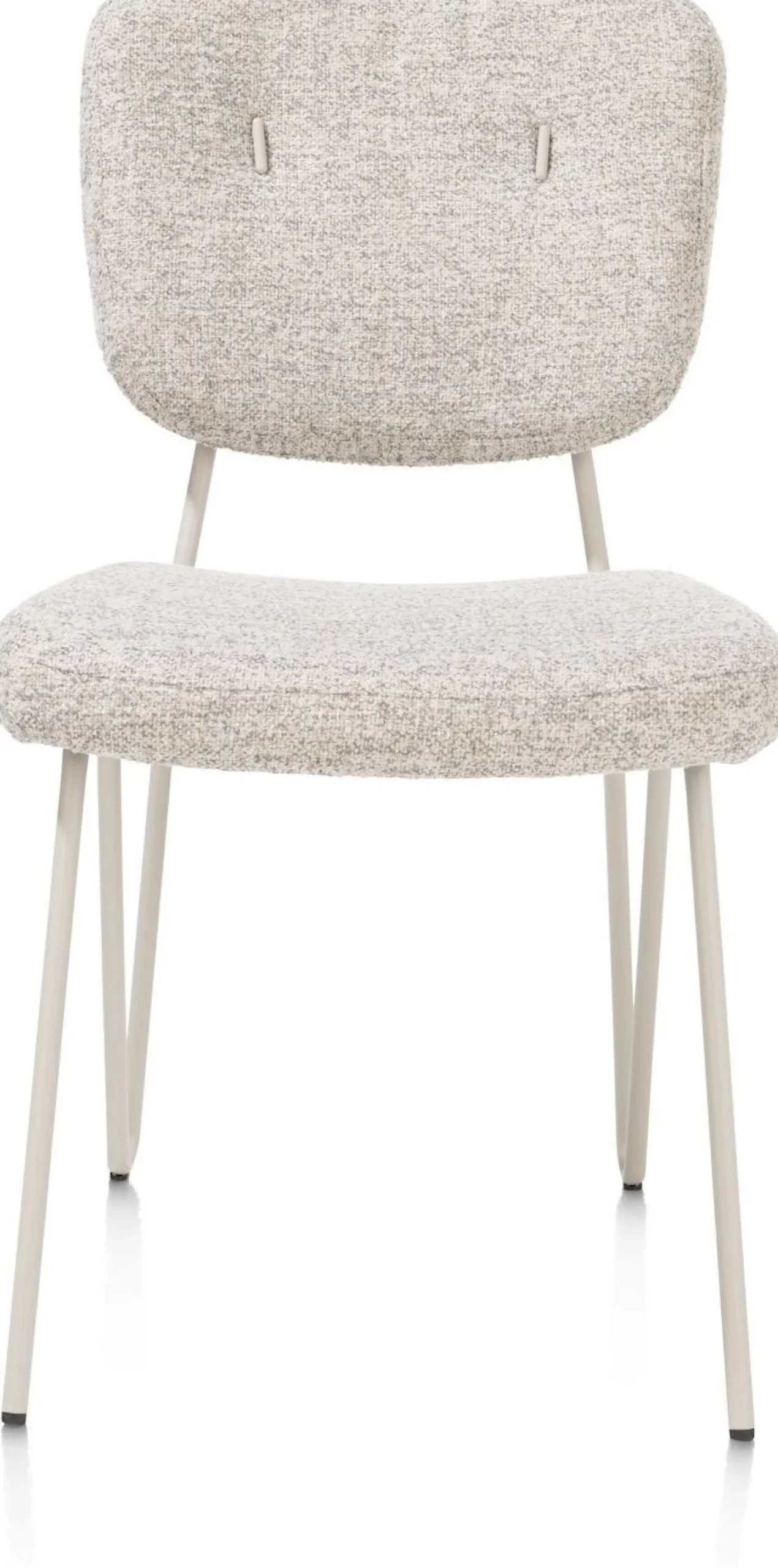 Eetkamerstoelen Zonder Armleuning-XOOON June Luton Eetkamerstoel Silk, Grey