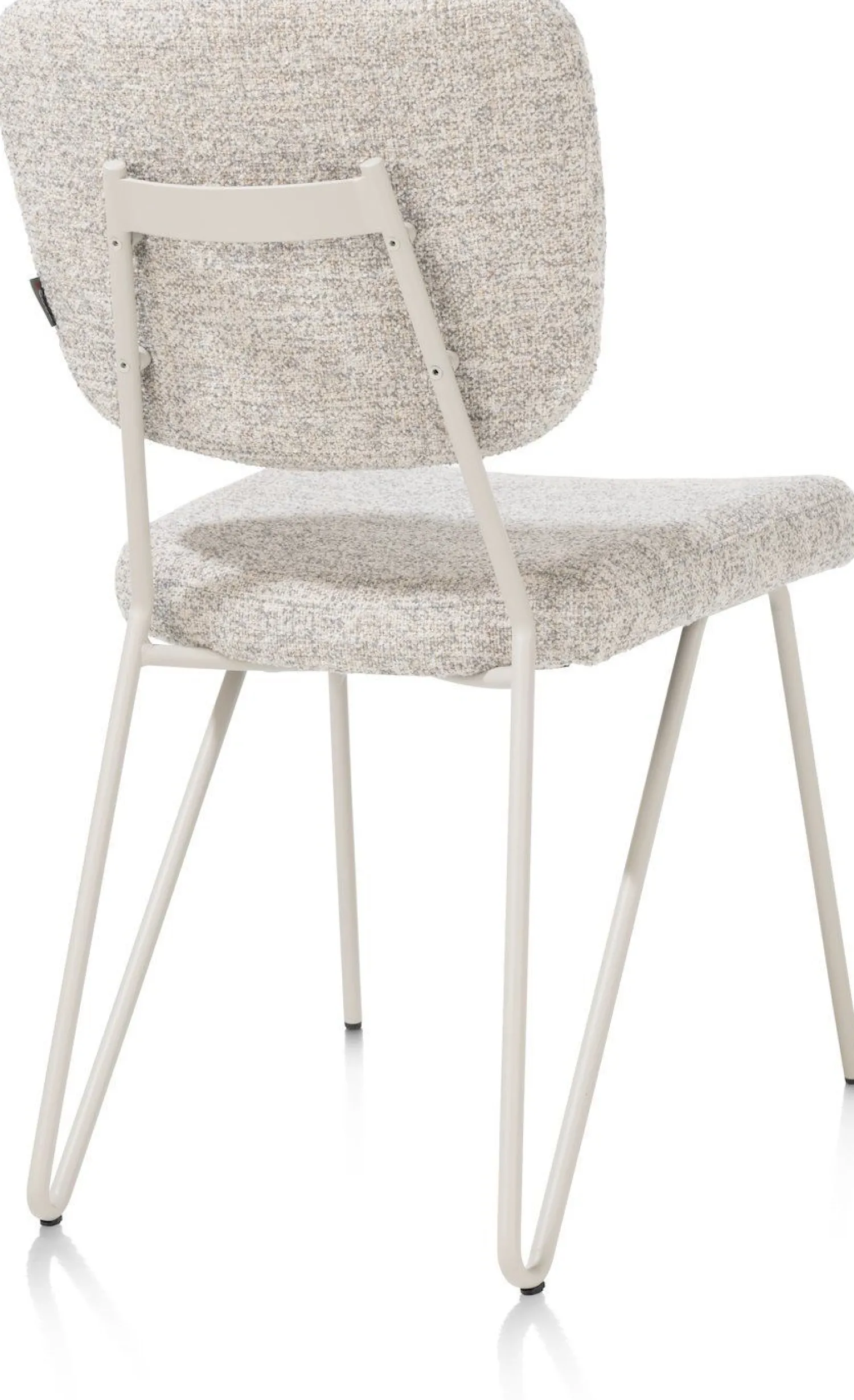 Eetkamerstoelen Zonder Armleuning-XOOON June Luton Eetkamerstoel Silk, Grey