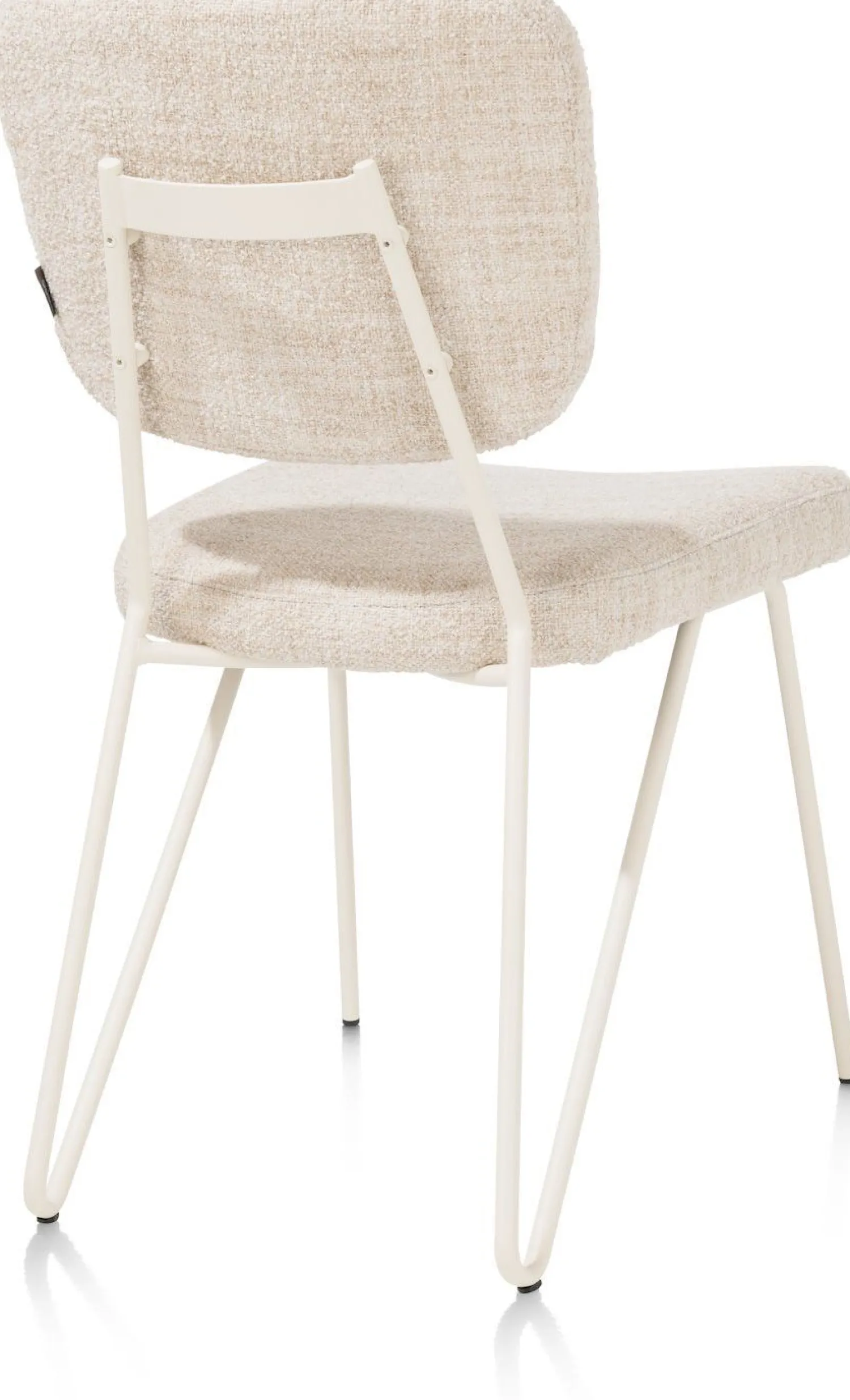 Eetkamerstoelen Zonder Armleuning-XOOON June Luton Eetkamerstoel Nebbia, Creme
