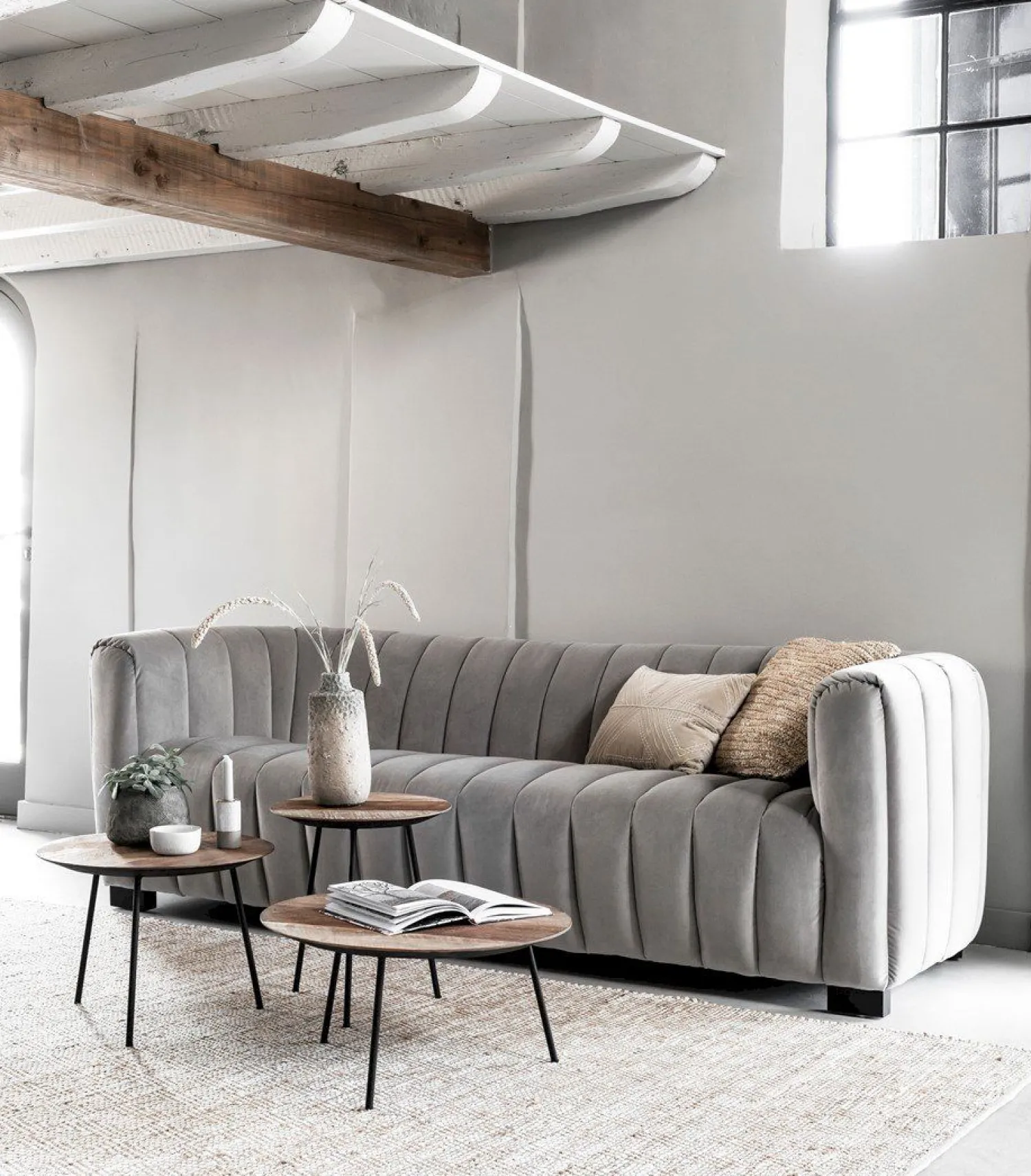Houten Salontafels|Ronde Salontafels-DTP Home Jupiter L Salontafel Naturel