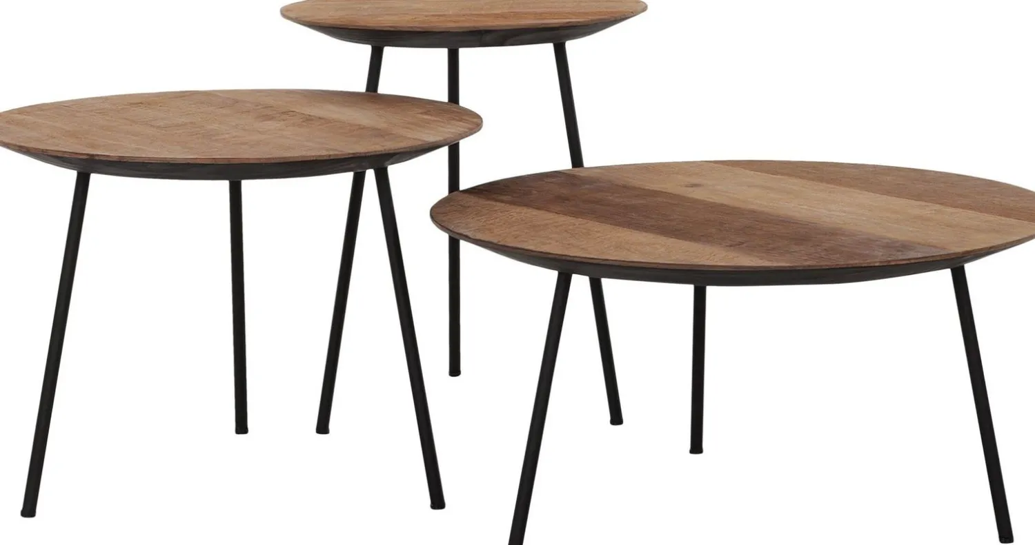 Houten Salontafels|Ronde Salontafels-DTP Home Jupiter L Salontafel Naturel