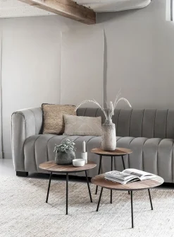 Houten Salontafels|Ronde Salontafels-DTP Home Jupiter L Salontafel Naturel