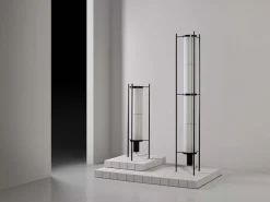 Design Vloerlampen|Vloerlampen-Pastoe K-46 Vloerlamp Wit, Zwart