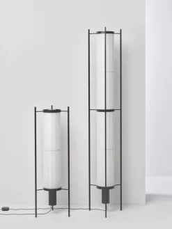 Design Vloerlampen|Vloerlampen-Pastoe K-46 Vloerlamp Wit, Zwart