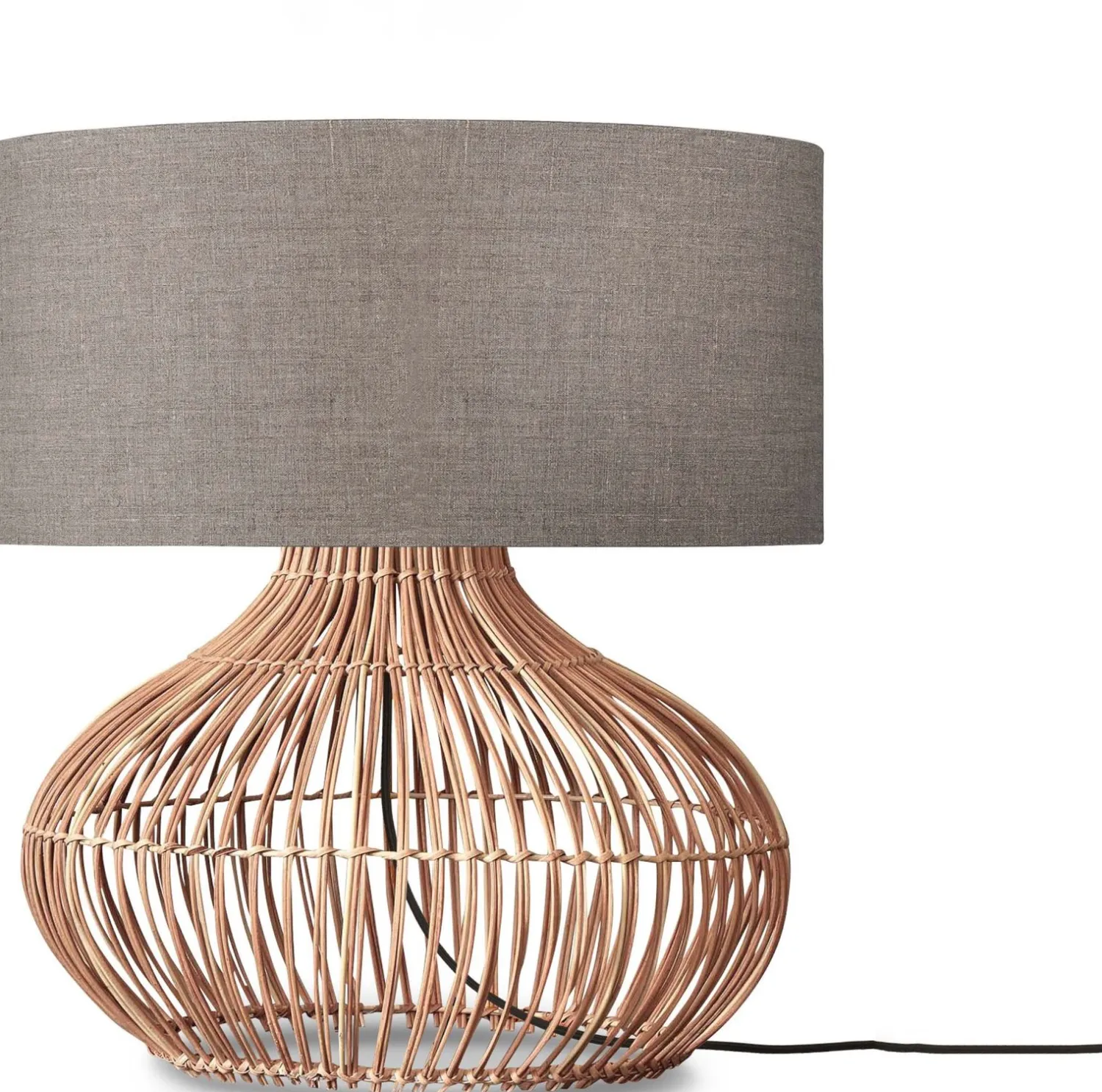 Tafellampen|Tafellampen-Good&Mojo Kalahari M Tafellamp Natural, Linen Dark