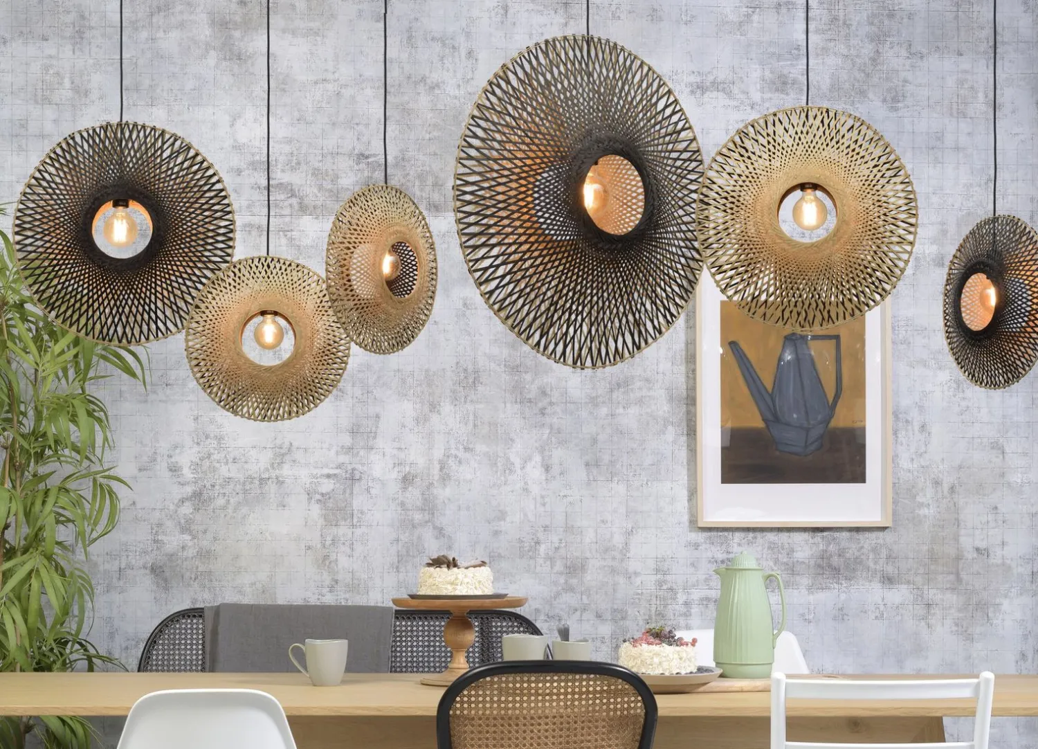Hanglampen|Hanglampen-Good&Mojo Kalimantan Bamboo Hanglamp Natural/black