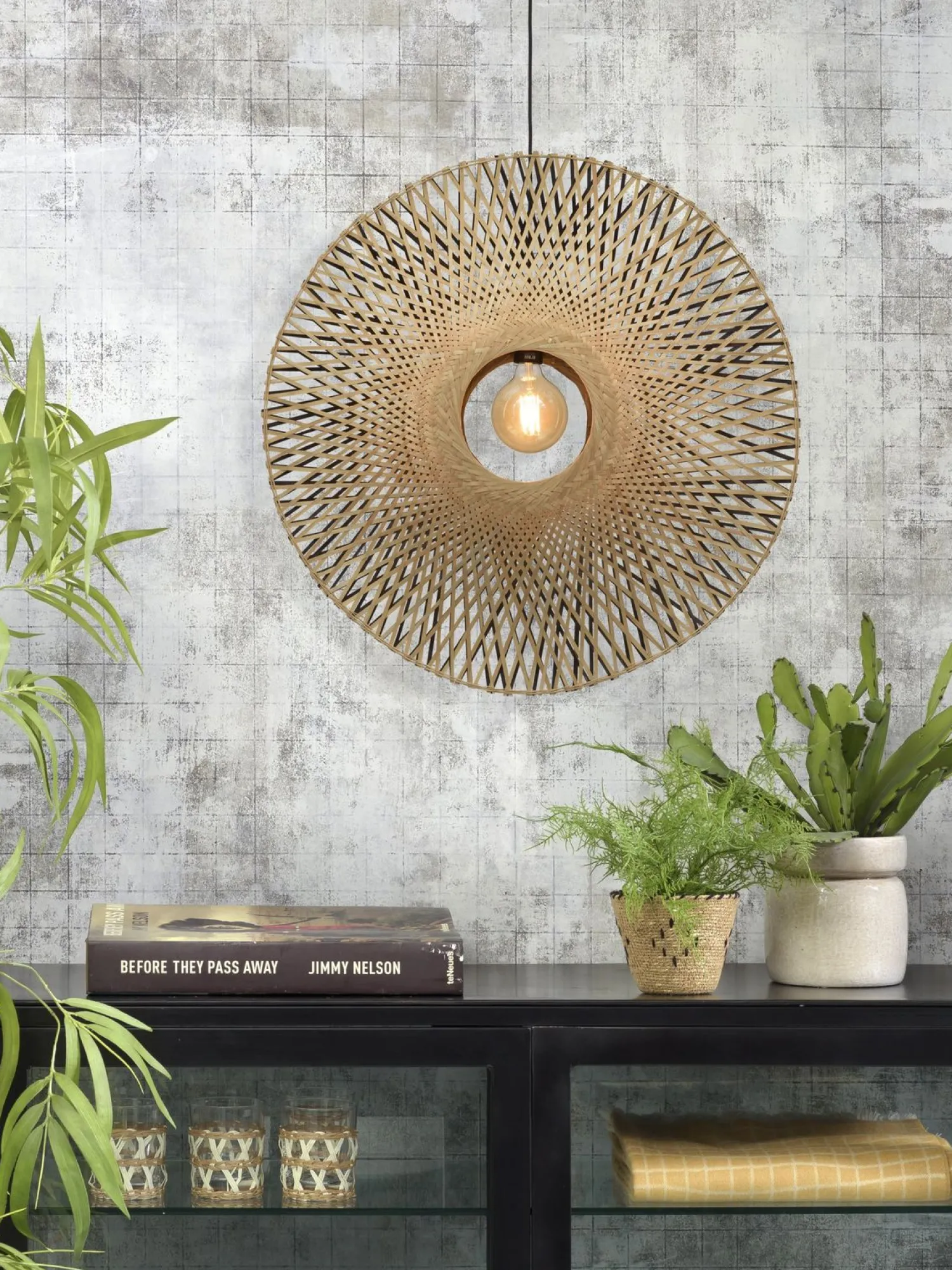 Hanglampen|Hanglampen-Good&Mojo Kalimantan Bamboo Hanglamp Natural/black