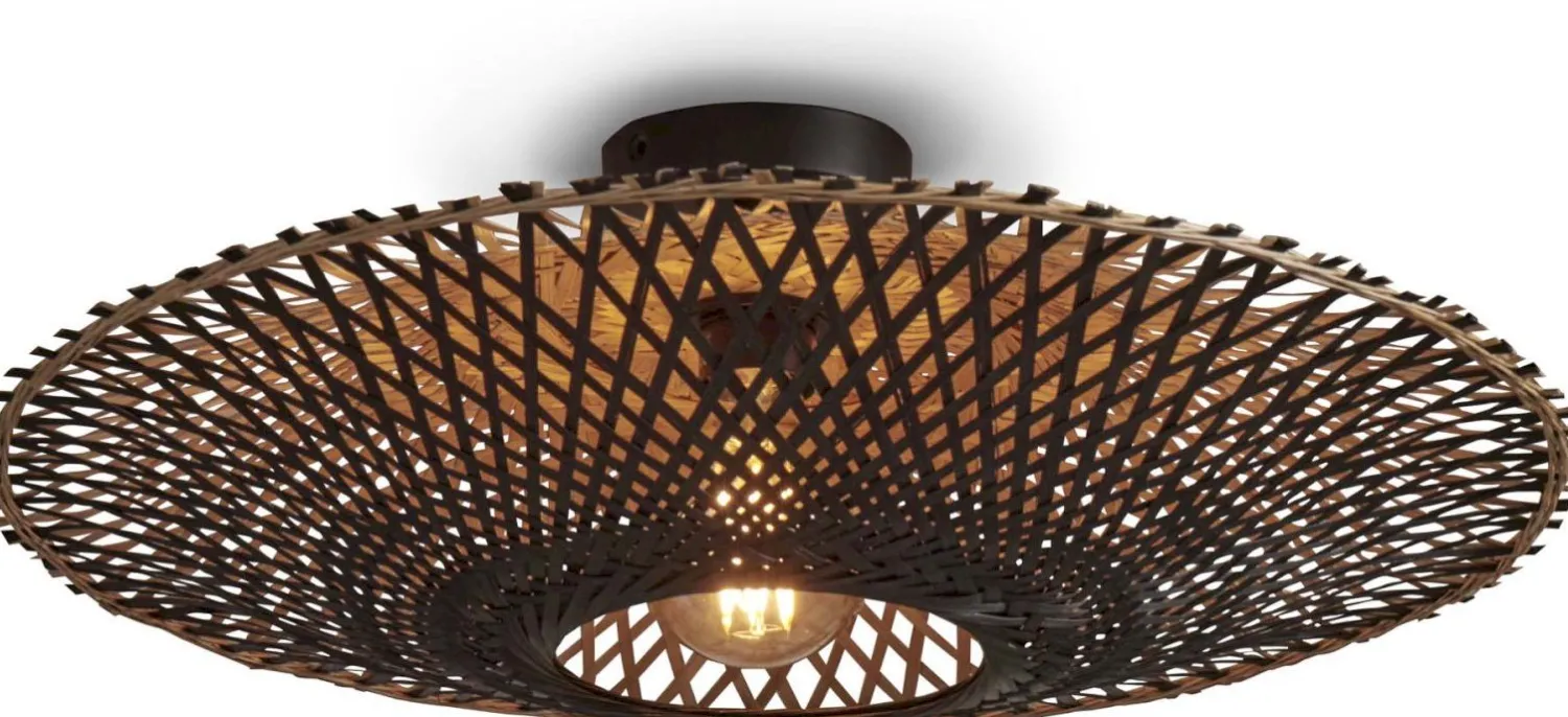 Plafondlampen|Plafondlampen-Good&Mojo Kalimantan M Plafondlamp Black, Natural