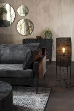 Industriële Vloerlampen|Vloerlampen-Dutchbone Kari Vloerlamp Black