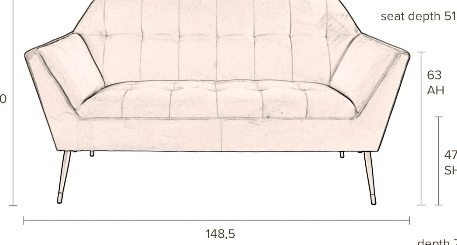 Zitbanken-Dutchbone Kate Sofa Black