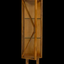 Vitrinekasten-WOOOD Kella 1-Deurs Vitrinekast Naturel