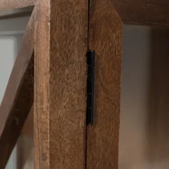 Vitrinekasten-WOOOD Kella 1-Deurs Vitrinekast Bruin