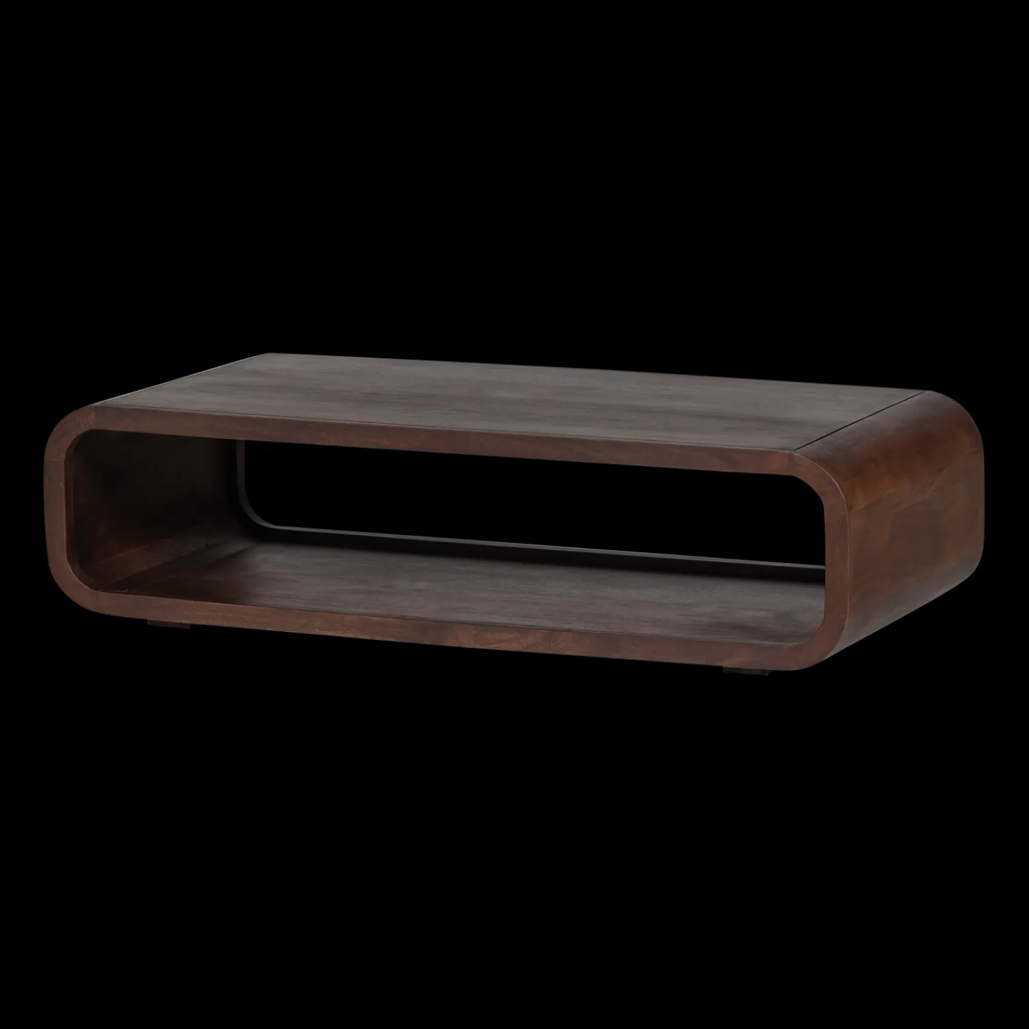 Houten Salontafels-WOOOD Kinu Salontafel Donkerbruin