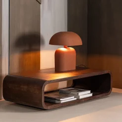 Houten Salontafels-WOOOD Kinu Salontafel Donkerbruin