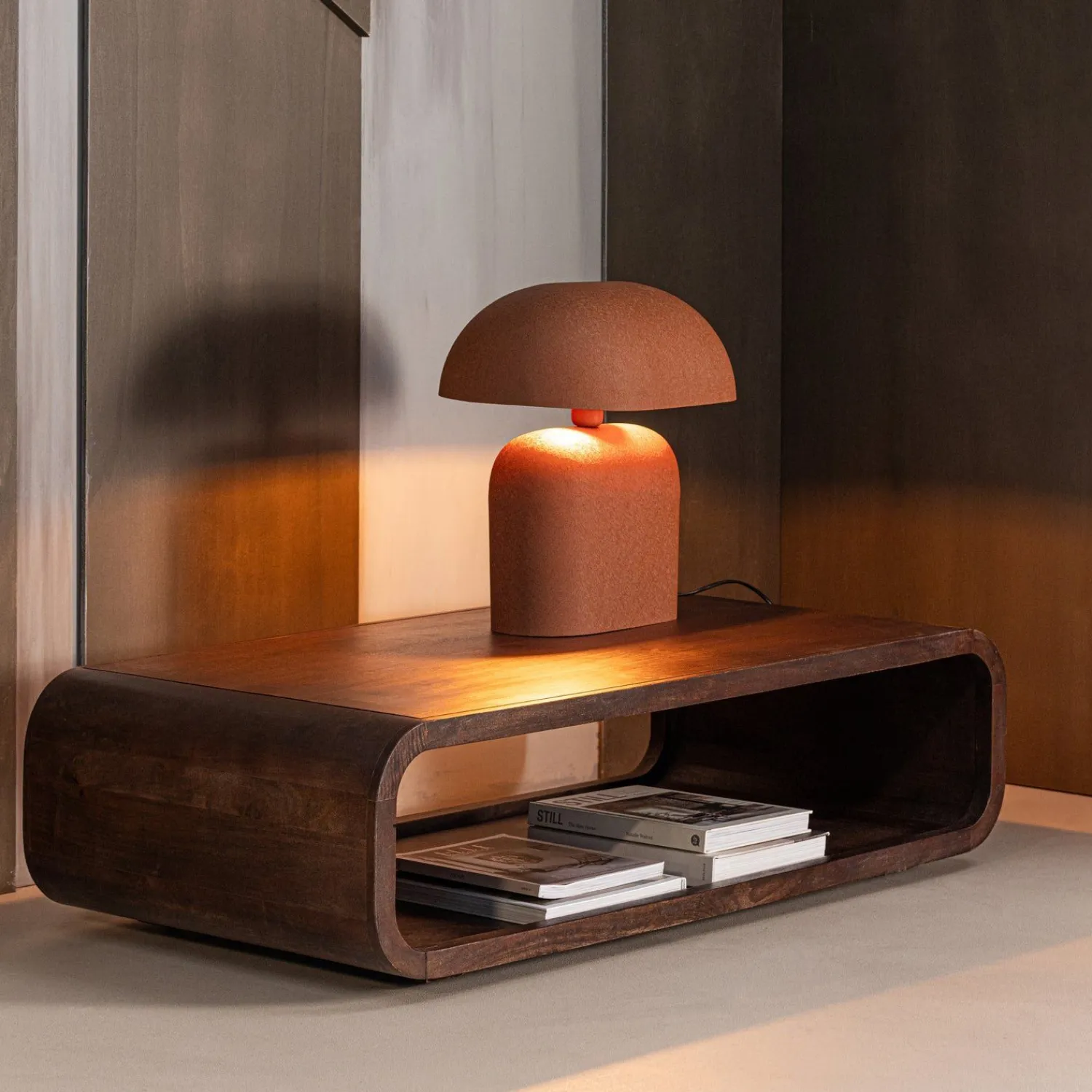 Houten Salontafels-WOOOD Kinu Salontafel Donkerbruin