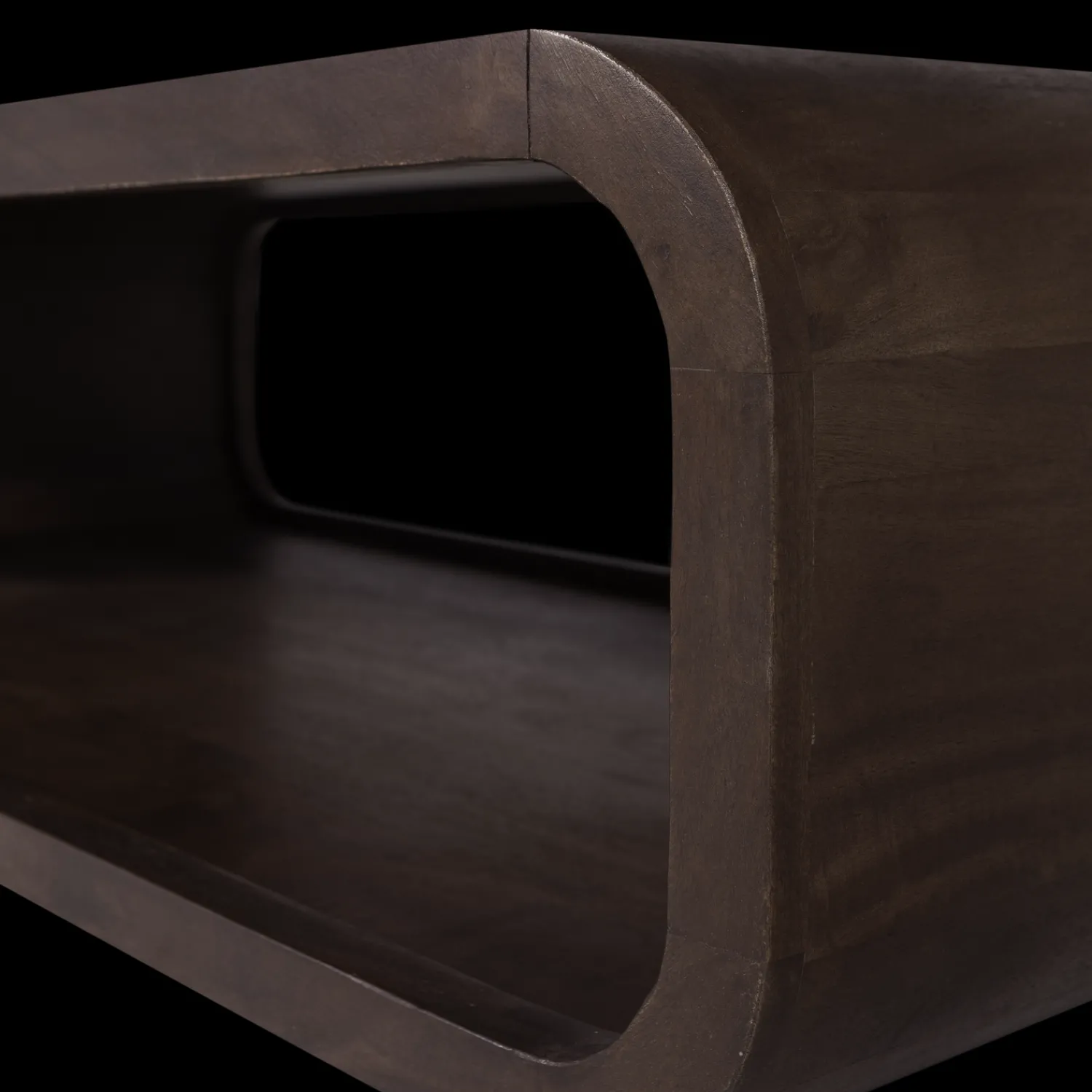Houten Salontafels-WOOOD Kinu Salontafel Donkerbruin