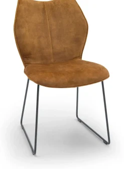 Eetkamerstoelen Zonder Armleuning-Bree's New World Kiq Eetkamerstoel Cognac