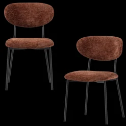 Eetkamerstoelen Zonder Armleuning-WOOOD Kjeld Eetkamerstoel Bruin