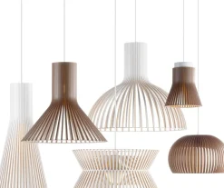 Design Hanglampen|Design Hanglampen-Secto Design Kontro 6000 Hanglamp Natural Birch