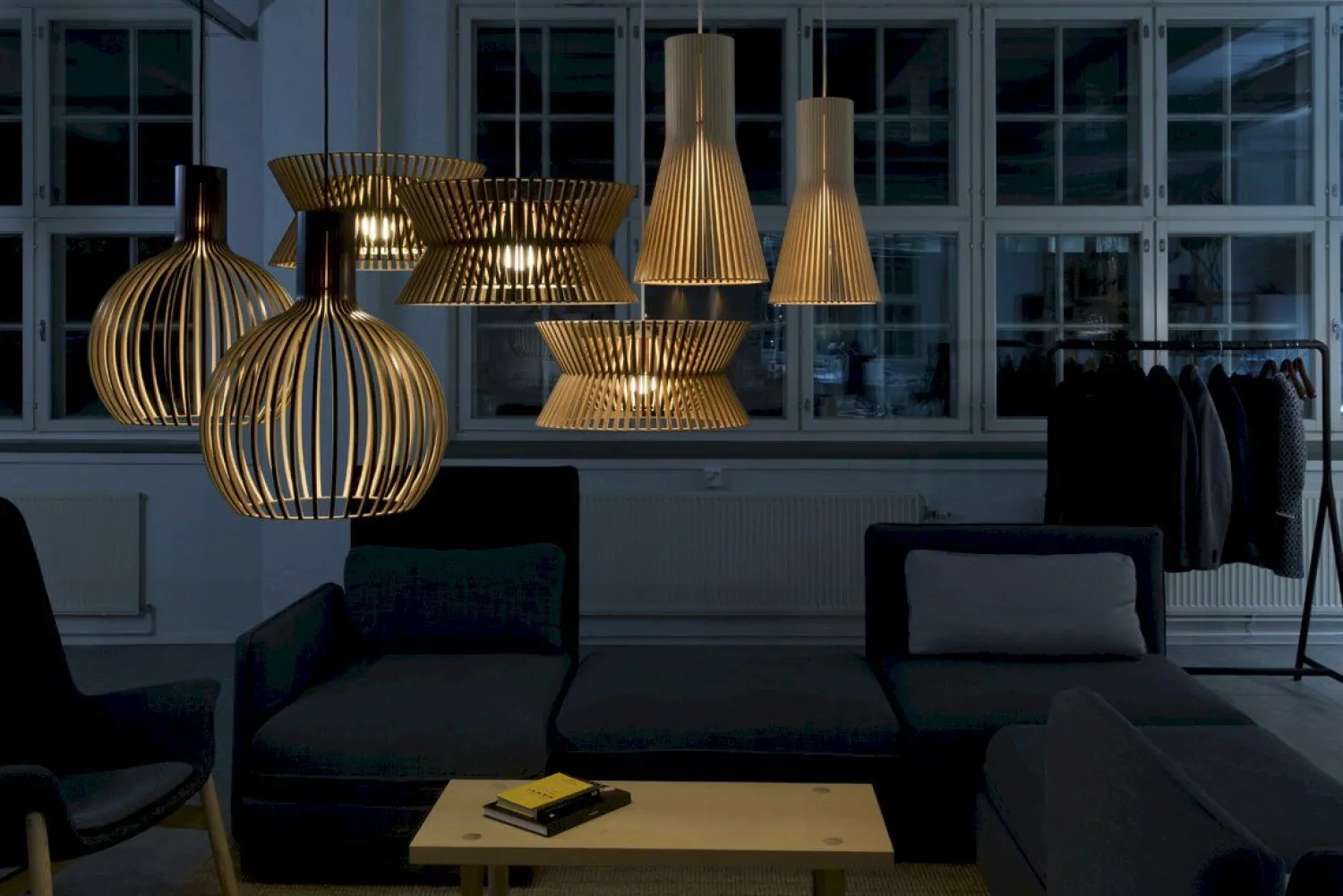 Design Hanglampen|Design Hanglampen-Secto Design Kontro 6000 Hanglamp Natural Birch