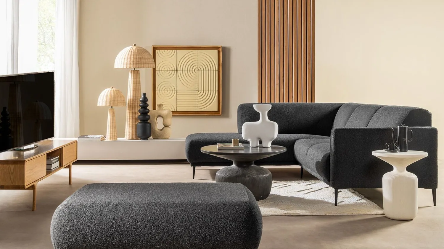 Ronde Salontafels-Feelings Wonen Kyle Salontafel Donkergrijs