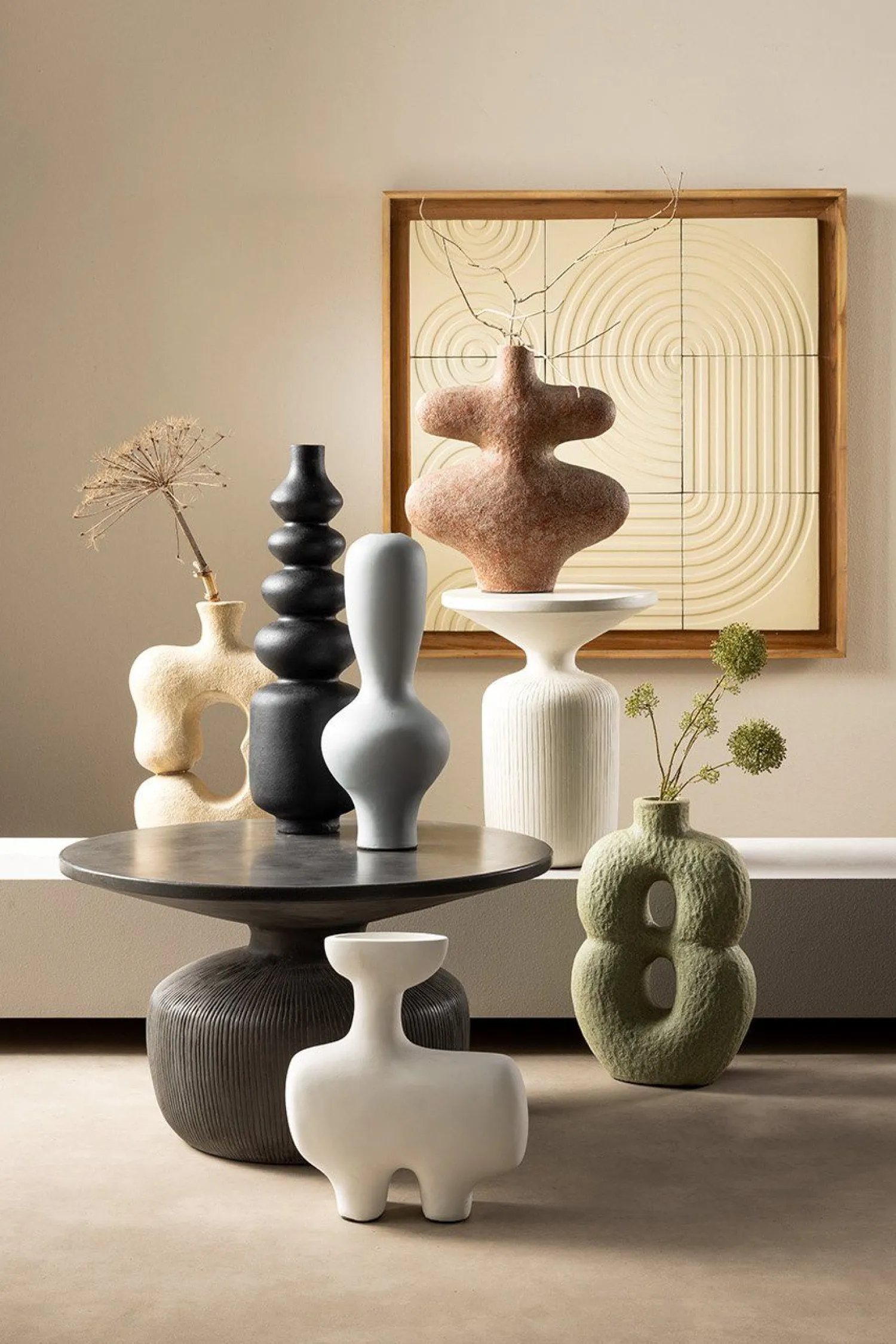 Ronde Salontafels-Feelings Wonen Kyle Salontafel Donkergrijs