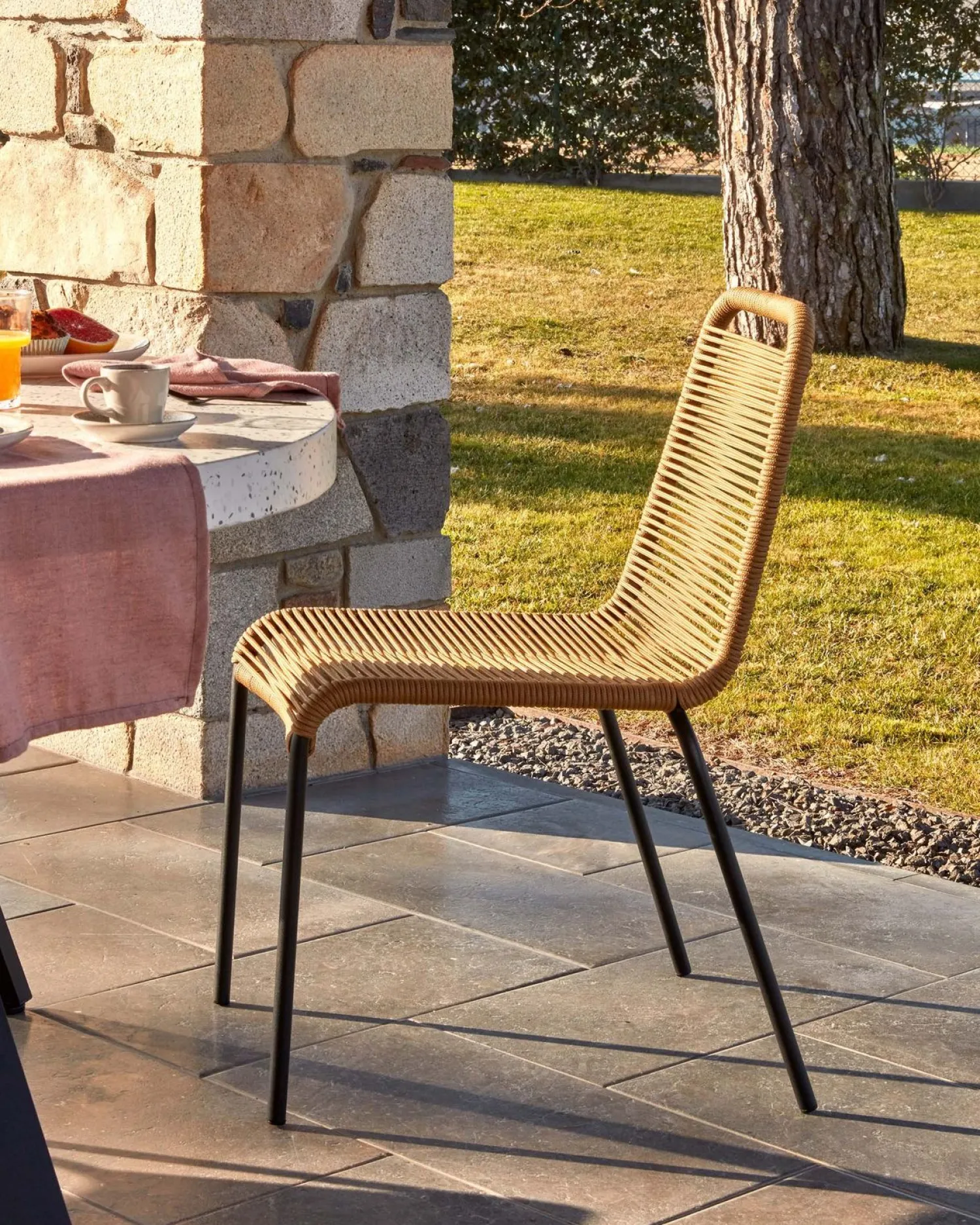 Tuinstoelen-Kave Home Lambton Tuinstoel Naturel