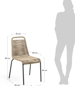 Tuinstoelen-Kave Home Lambton Tuinstoel Naturel