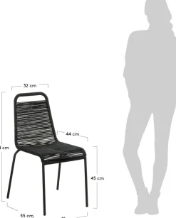 Tuinstoelen-Kave Home Lambton Tuinstoel Zwart