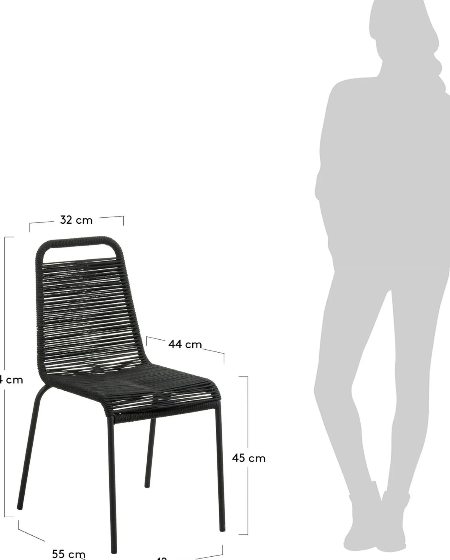 Tuinstoelen-Kave Home Lambton Tuinstoel Zwart