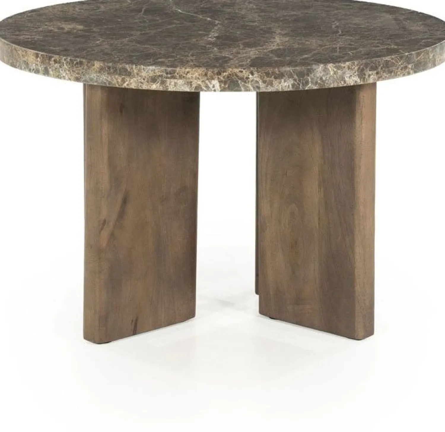 Marmeren Salontafels|Ronde Salontafels-Eleonora Lando Salontafel Bruin